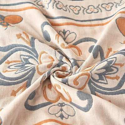 四季通用枕巾一对装防脱落吸汗纯棉纷飞花雨四层纱布枕头巾家用男