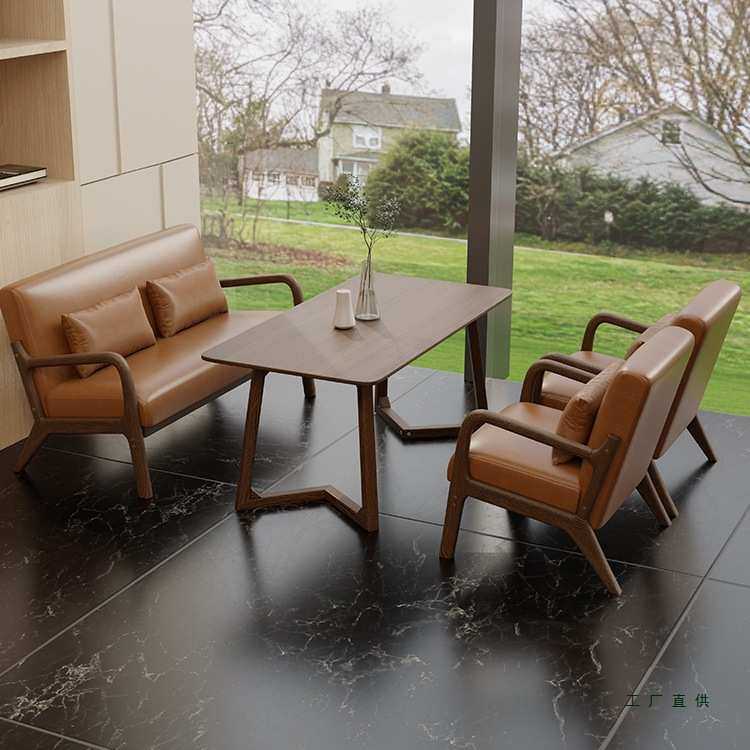 咖啡厅桌椅组合餐厅酒吧民宿清吧休闲实木甜品奶茶小吃店卡座沙发