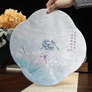 茶道零配 云纱莲花干泡席盛开双面茶席防水禅意桌旗桌布中式