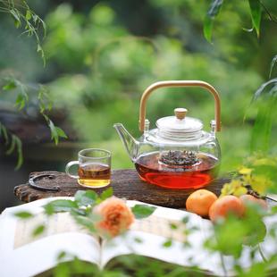 简约高颜值ins风蒸煮茶壶泡茶壶带茶漏可加热养生茶壶 家用中式