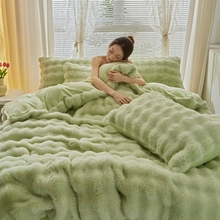 【漏D】2025新款兔兔绒四件套床裙款