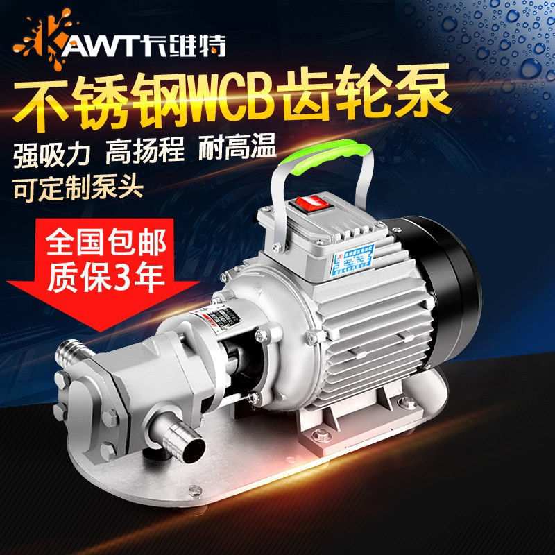 齿轮泵自吸不锈钢抽油泵高粘度机油柴油食用油 220Vwcb380V 电泵