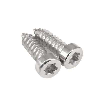 304不锈钢圆柱薄头梅花自攻螺钉GB6191杯头梅花槽尖尾自攻螺丝HA