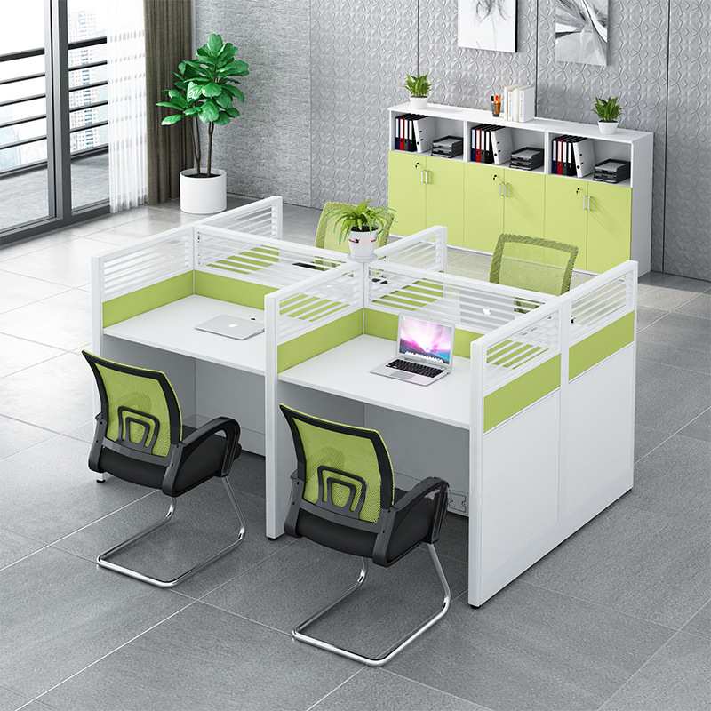 电话销售卡位小办公桌椅组合 办公室6人屏风隔断工位卡电脑桌