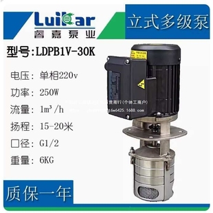 luikar睿嘉立式 单相220不锈钢 机床高压线切割油水泵LDPB1V 30K