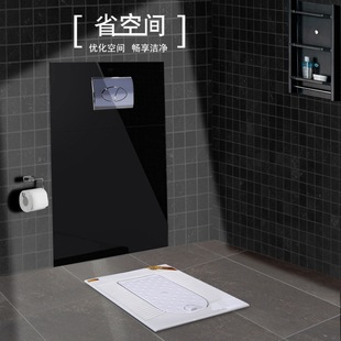 冲水箱蹲坑入 ?隐藏式 智能感应水箱蹲便器工程款 自动暗装 暗藏式