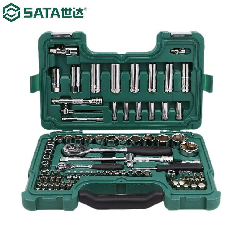 世达SATA)88件套筒组套汽修工具箱套装棘轮扳手万向09013