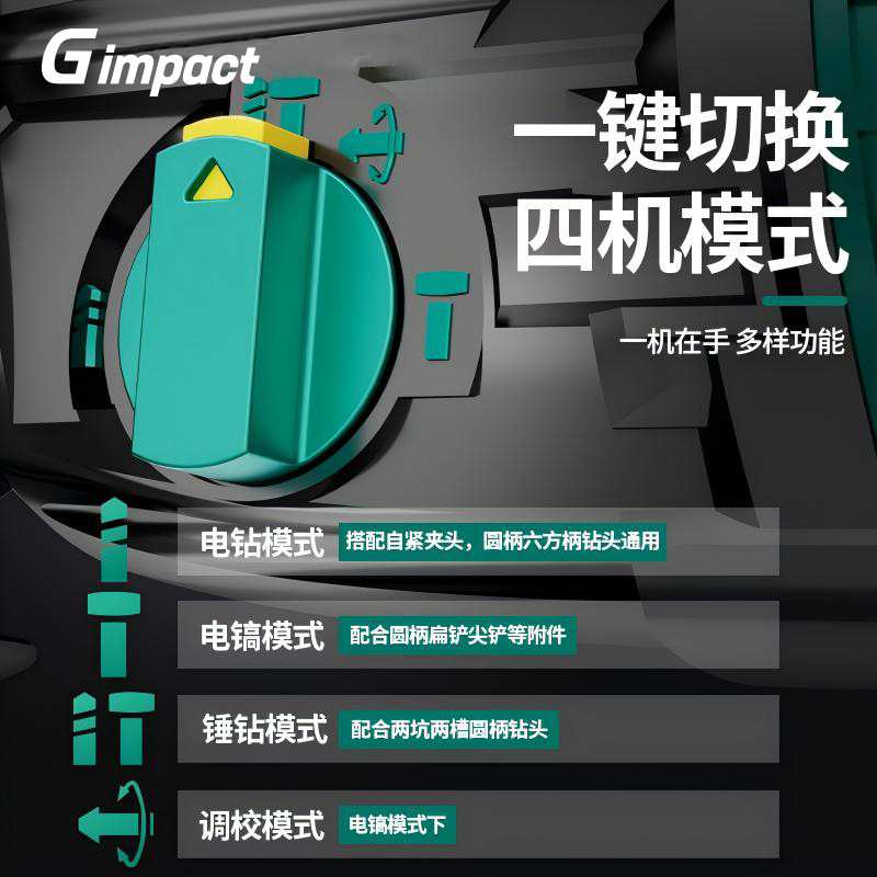 绿林冲击钻家用小型电锤多功能打孔打墙手电钻有线大功率电动工具