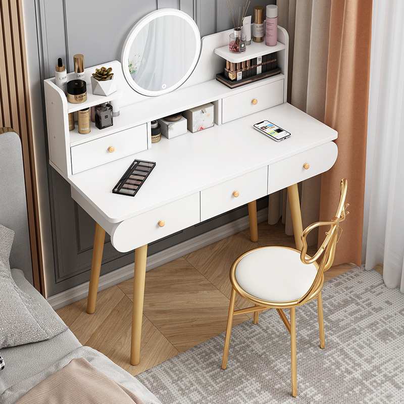 带灯梳妆台卧室网红化妆桌经济型简易化妆台迷你梳妆台桌子供应链