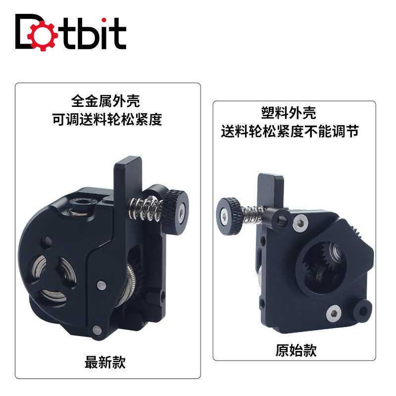 适用K1/K1C/K1 Max金属外壳升级挤出机带12T电机隔热可调送料轮