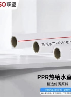 LESSO/联塑PPR家装4分20白色水管热熔加厚6分PPR热水管灰色冷水管
