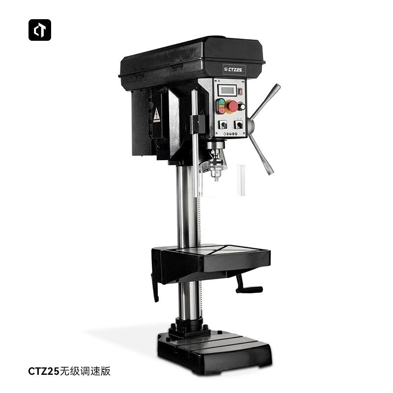 呲铁CTZ25无级调速工业台钻台式立式钻床高精度小台钻小型钻孔机