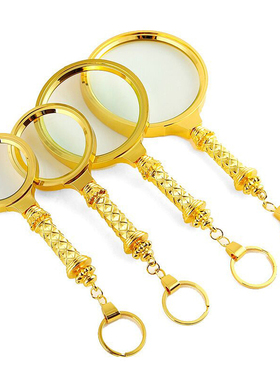 70mm全黄色手持式高倍数扩大镜 高品质精美畅销礼品放大镜 SHB70