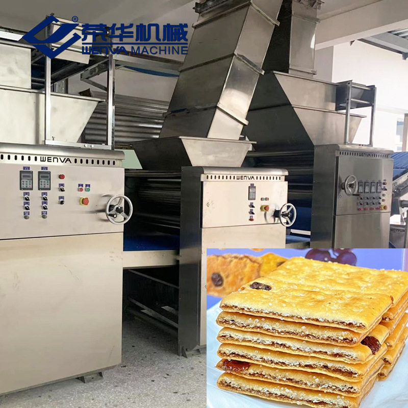 荣华机械饼干生产线堤子夹层成型设备葡萄干饼干夹层机器设备