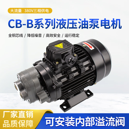 液压齿轮泵CB-B6/B4/B10/B2.5/B16/B20/25/B32三角机摆线油泵电机