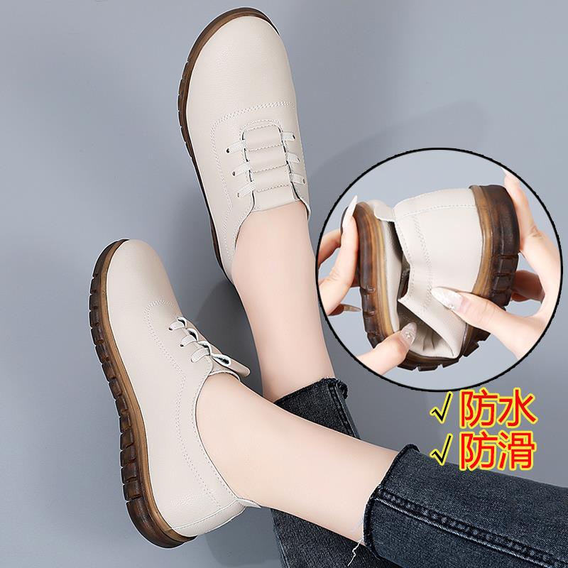 女鞋软底不累脚妈妈鞋一脚蹬单鞋老北京布鞋新款牛筋底休