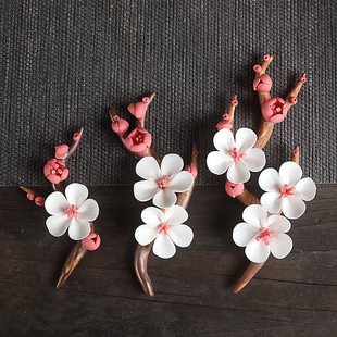 手工摆件手捏花禅意茶道茶艺茶台茶桌上的摆件茶具配件摆设小饰品