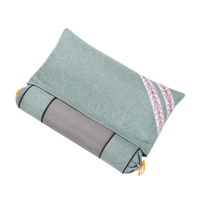 全荞麦颈椎枕头修复颈椎专用枕头荞麦皮护颈枕成人反弓矫正圆枕芯