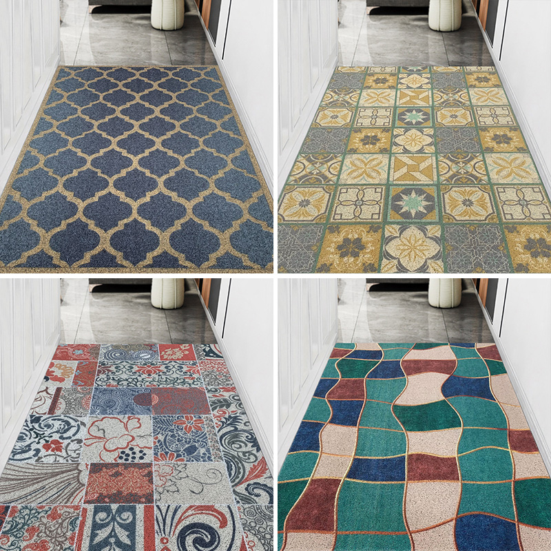 丝圈进门垫入户地垫美式地板垫家用门厅门口脚踏垫子北欧防滑地毯