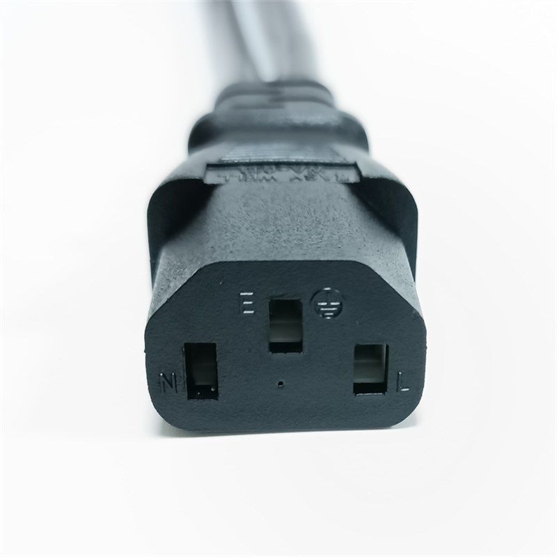 3C认证国标弯头一分十品字尾C13连接器1拖10机房主机多头电源线