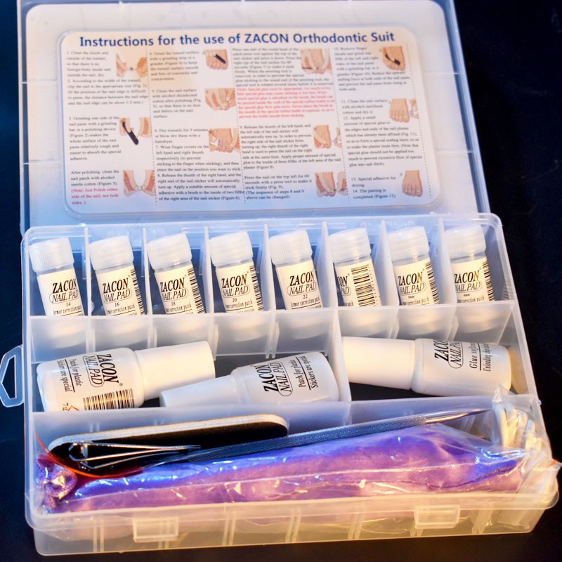 ZACON牌正甲贴嵌甲矫正贴片脚指甲甲沟修脚师80片套装含6个规格炎