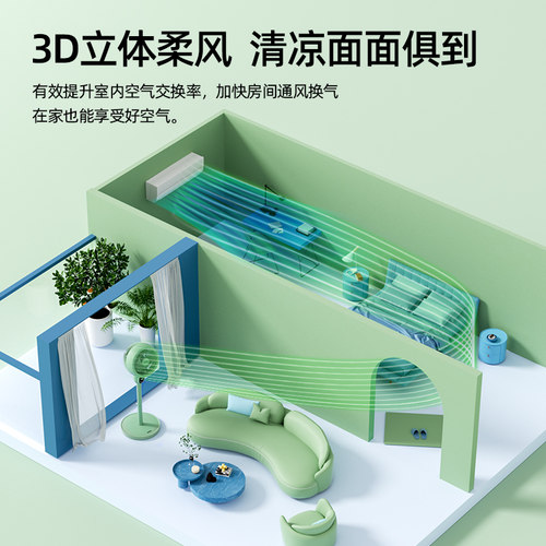 四季沐歌空气循环扇电风扇家用落地扇静音遥控涡轮台立式宿舍电扇