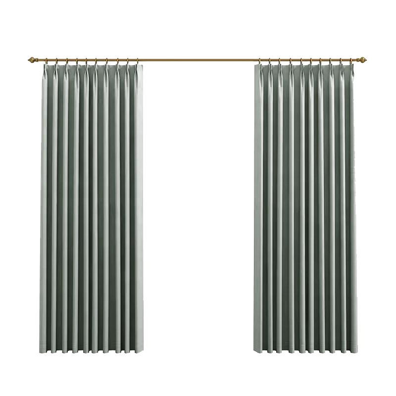 贵品遮光窗帘透气田园风2023新款飘窗卧室客厅阳台遮阳布帘挂钩式