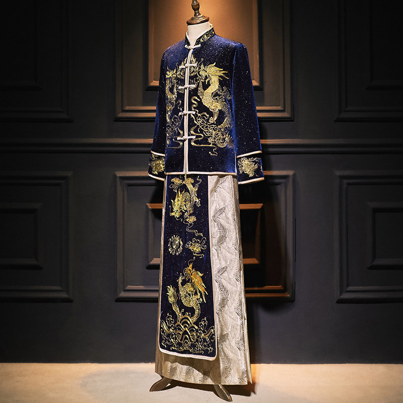 秀禾服男2021年秋季新款中式男士结婚礼服中国风婚礼新郎接亲婚服,男装,唐装,淘宝优惠券,粉丝福利购,淘宝优惠卷