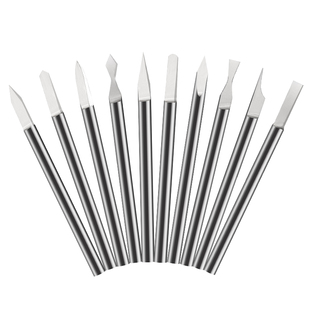 白钢剑型刀核雕刀宝剑刀木工电动雕刻刀牙机专用2.35柄3.0柄刀头