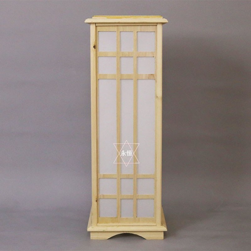 新款婚庆道具中国风灯光方柱原木新中式婚礼摆件装饰迎宾道具路引