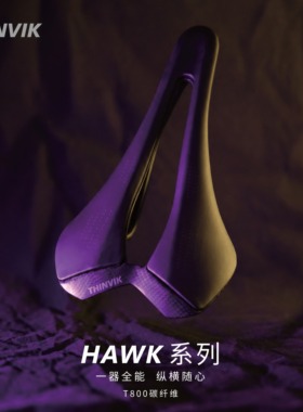 THINVIK碳纤维坐垫HAWK公路山地自行车骑行车座镂空短鼻碳弓鞍座
