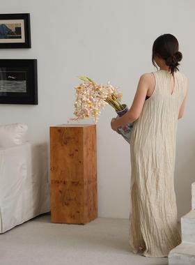 形上地塑法式中古雕台木座墩子树瘤复古YUE家居艺术落底摆件