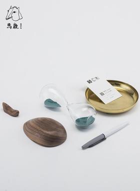 马鹿核桃饰品漏鱼KQD磁沙创意简约高鲸端礼品办精美公装饰