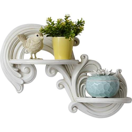 欧复古装饰架挂面墙置物架树脂隔板壁台NX01墙面式上装饰搁板壁饰