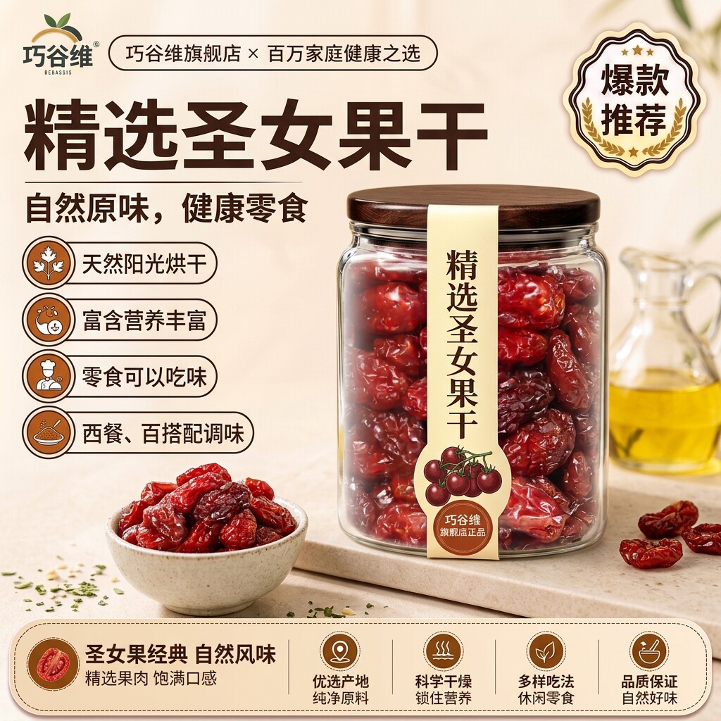 圣女果干无添加无糖新疆特产新鲜千禧果超甜小番茄干酸甜开胃果脯
