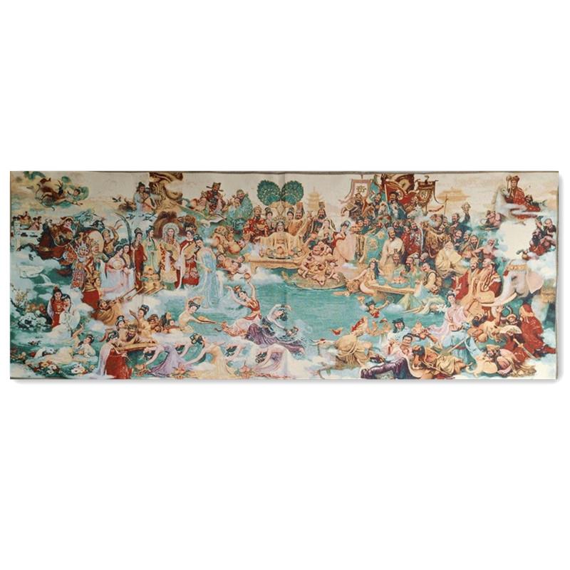 新中式刺绣成品客厅人物风景背景墙装饰画壁画织锦绣瑶池仙会图片