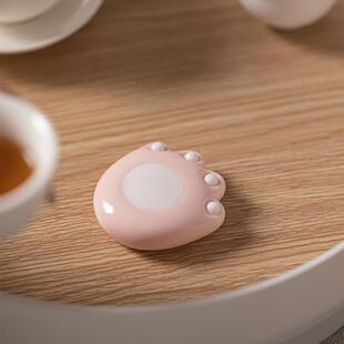 放茶壶盖碗盖子配件陶瓷壶承盖托茶道零配 创意茶宠小摆件盖置中式