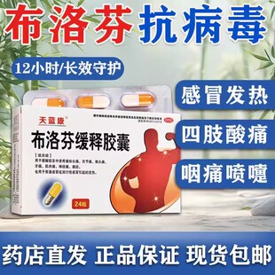 缓解头痛 偏头痛 天蓝康布洛芬缓释胶囊0.3g*24粒神经痛 肌肉疼痛