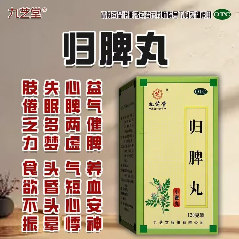 益气健脾养血安神 心脾两虚失眠头昏肢倦食欲差 九芝堂归脾丸120g