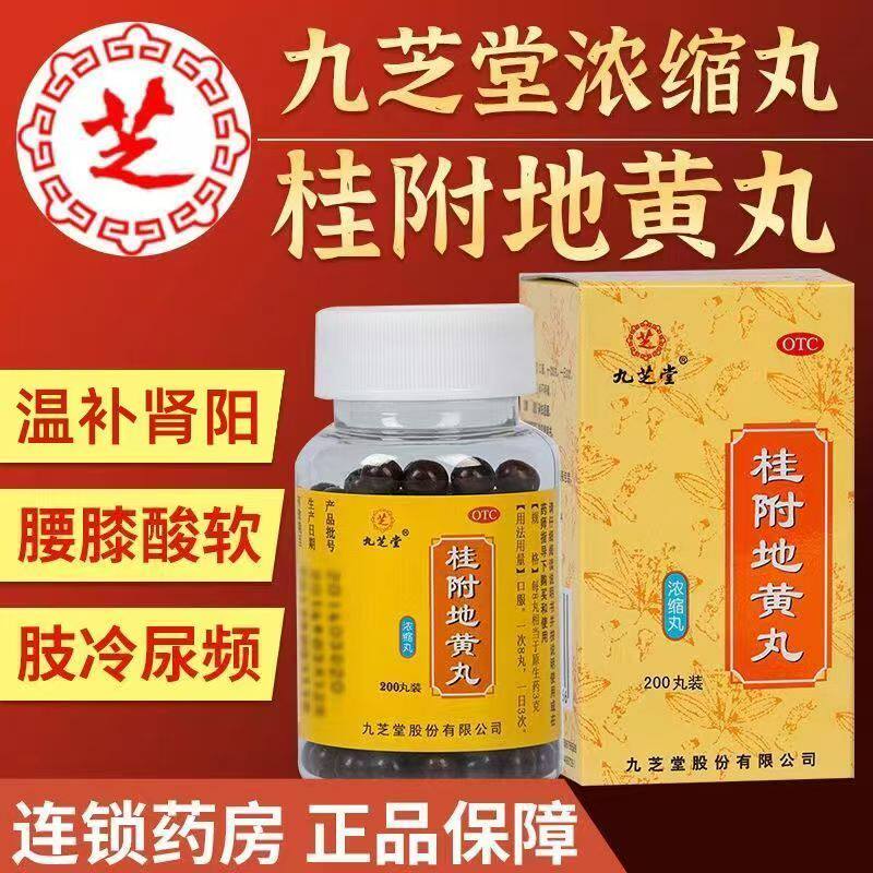 腰膝酸软肢冷尿频 肾阳不足温补 腰酸怕冷 九芝堂桂附地黄丸200丸