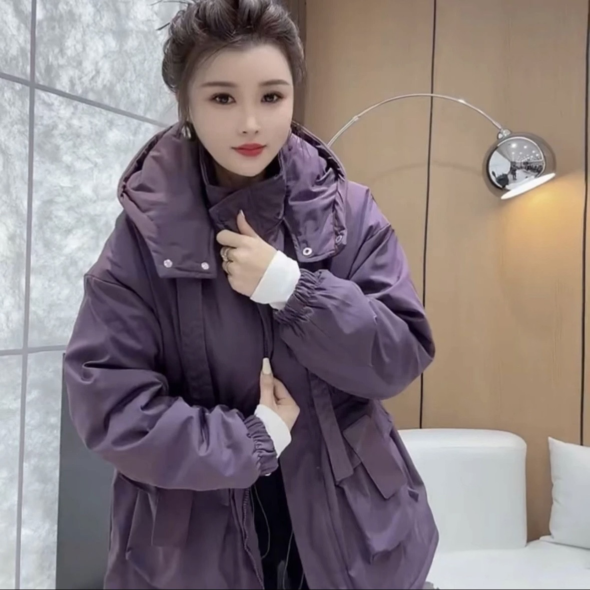工装冲锋衣女棉服外套2024秋冬新款加绒加厚保暖休闲女士夹克上衣