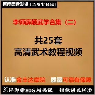 李铎薛颠武学新课25套内功七式腰力墙功象形术五法鸡步桩弹簧劲