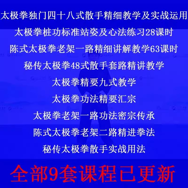 郑老师课程合集 秘传太极拳散手实战用法/老架一路/四十八式散手