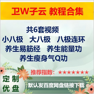 卫W子云6套小大八极连环 能量功传武内家 养生瘦身功 达摩易筋经