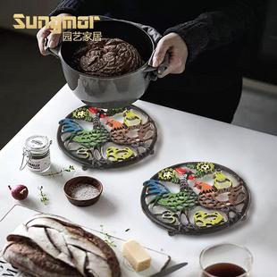铸铁桌面隔热垫餐桌防烫高级感桌垫耐高温珐琅锅垫家用 Sungmor