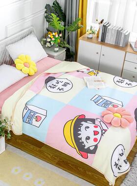 定制夏凉被樱桃小丸子少女心可爱夏季空调被双人薄被子春秋被机洗