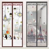 魔术贴夏季 磁性自粘型磁铁家用纱网纱门免打孔 防蚊门帘纱窗自装