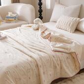 A类针织棉夏被空调被儿童薄被子夏季 可机洗单人夏凉被学生宿舍被