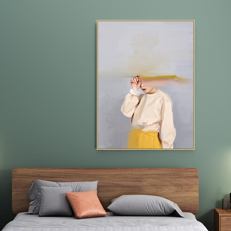 北欧创意人物抽象装饰画轻奢风格客厅沙发背景墙壁画餐厅玄关挂画图片