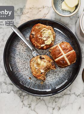 denby丹碧英国进口黑露陶瓷盘子家用碗餐盘平盘牛排盘高级感餐具